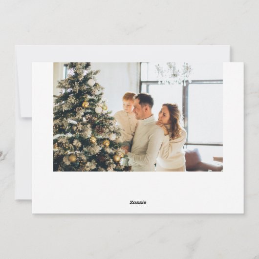 Happy Christmas Brush Script Photo シーズンカード (裏面)