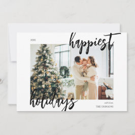 Happy Christmas Brush Script Photo シーズンカード