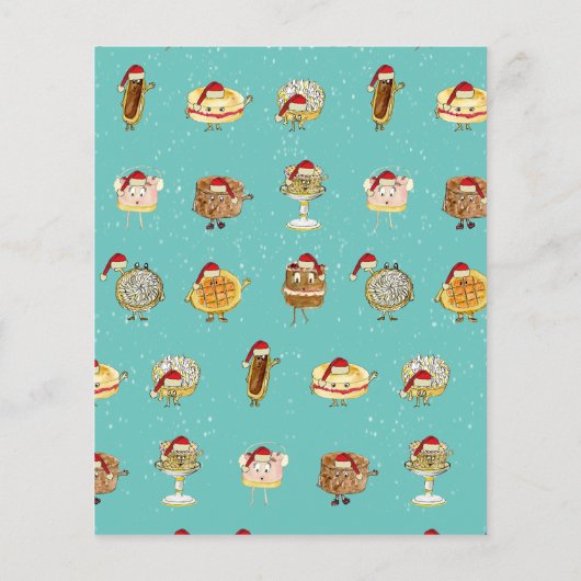 Happy Christmas Cake Desert Cartoon Art Budget (裏面)