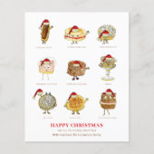 Happy Christmas Cake Desert Cartoon Art Budget (正面)