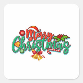 happy christmas day スクエアシール