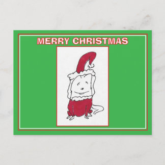 Happy Christmas Dog Cartoon Merry Christmas シーズンポストカード