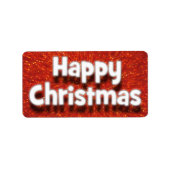 Happy Christmas Envelope/Parcel Greetingsステッカー ラベル (正面)