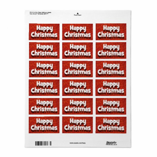 Happy Christmas Envelope/Parcel Greetingsステッカー ラベル (フルシート)