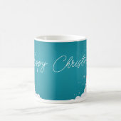 Happy Christmas – Festive Holiday Blue Mug コーヒーマグカップ (中央)