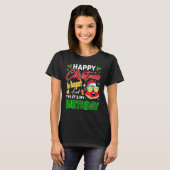 Happy Christmas In 威厳がある & Christmas It's My誕生日W Tシャツ (正面フル)