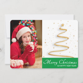 Happy Christmas & New Year Greetingsフォトカード シーズンカード