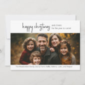 Happy Christmas Oneフォトカード シーズンカード (正面)