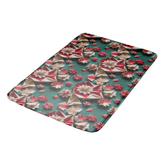Happy Christmas origami handicrafts 11 - Bath Mat バスマット (アングル)