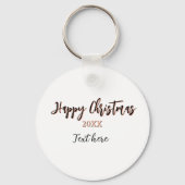 Happy Christmas peach black year name details holi キーホルダー (裏面)
