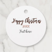 Happy Christmas peach black year name details holi フェイバータグ (裏面)