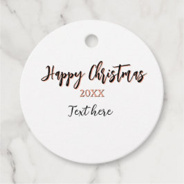 Happy Christmas peach black year name details holi フェイバータグ