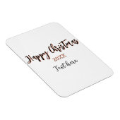 Happy Christmas peach black year name details holi マグネット (右側)