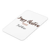 Happy Christmas peach black year name details holi マグネット (左側)