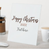 Happy Christmas peach black year name details holi 台座サイン (インサイチュ)