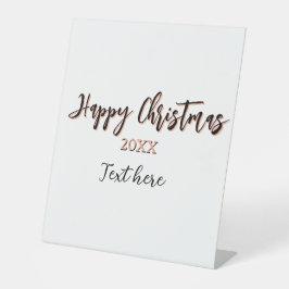 Happy Christmas peach black year name details holi 台座サイン