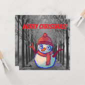 Happy Christmas, pixelart, Pixel Art カード (正面/裏面インサイチュ)