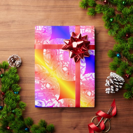 Happy Christmas pretty bubbles ラッピングペーパー (クリスマスギフト)