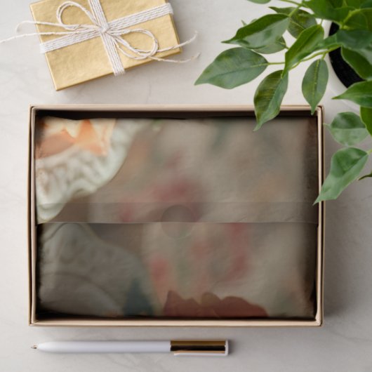 Happy Christmas Rose Flowers Bouquet Decoupage  薄葉紙 (ギフト)