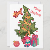 Happy Christmas tree, gnoom, pixelart, Pixel Art  カード (正面)