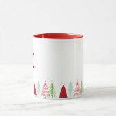 Happy Christmas Tree Row Mug マグカップ (中央)