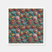 Happy Christmas wrapped gifts 10 - Paper Napkins スタンダードカクテルナプキン (正面)