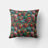 Happy Christmas wrapped gifts 10 - Throw Pillow クッション (裏面)