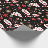 Happy Christmas X-mas Gift wrap ラッピングペーパー (角)
