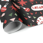 Happy Christmas X-mas Gift wrap ラッピングペーパー (ロールコーナー)
