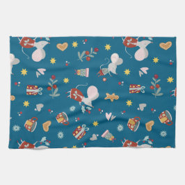 Happy Christmouse キッチンタオル