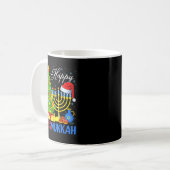 Happy Christmukkah Funny Hanukkah Christmas Happy  コーヒーマグカップ (正面左)