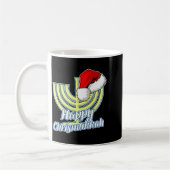 Happy Christmukkah Hanukkah Christmas コーヒーマグカップ (左)