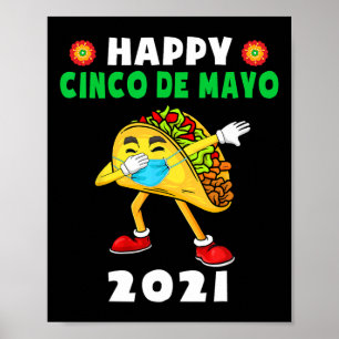 Happy Cinco de Mayoかわいいタコ着てマスクキッズ ポスター