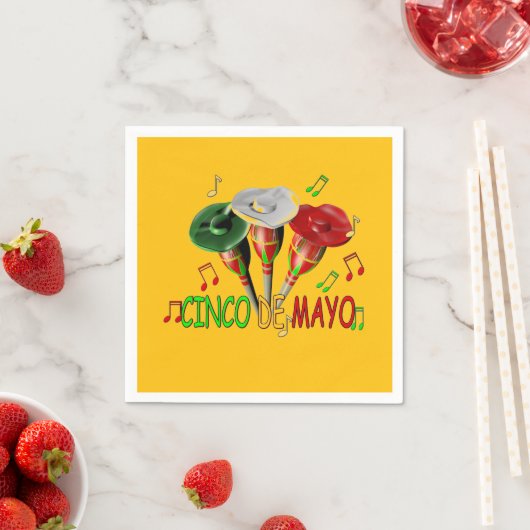 Happy Cinco de Mayo スタンダードカクテルナプキン (インサイチュ)