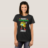 Happy Cinco De Mayo 2021 Cute Taco Wearing Mask Tシャツ (正面フル)