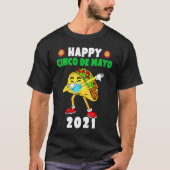 Happy Cinco De Mayo 2021 Cute Taco Wearing Mask Tシャツ (正面)