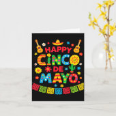 Happy cinco de mayo apparels men women kids カード (黄色い花)