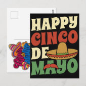 happy-cinco-de-mayo-mexican-festival-cinco-de-mayo ポストカード (正面/裏面)