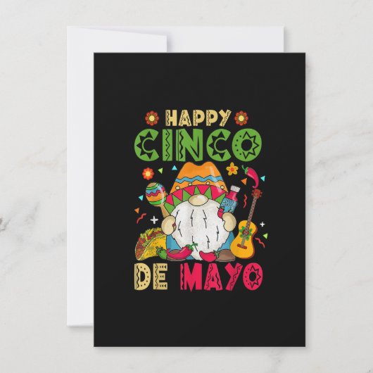 Happy Cinco De Mayo Mexican Gnome Cinco De Mayo 招待状 (正面)