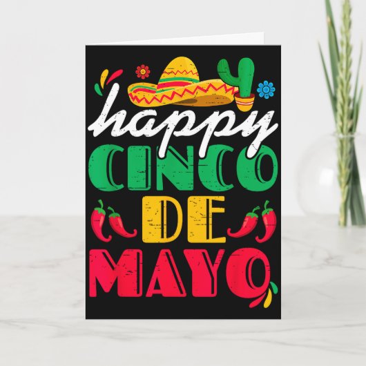 Happy cinco de mayo mexican sombrero margaritaHapp カード (正面)