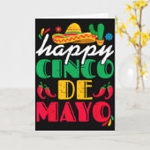 Happy cinco de mayo mexican sombrero margaritaHapp カード (黄色い花)