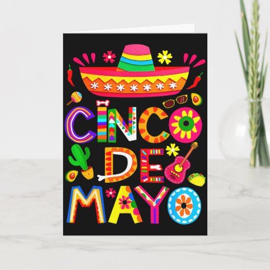Happy cinco de mayo mexican sombrero margaritaHapp カード (正面)