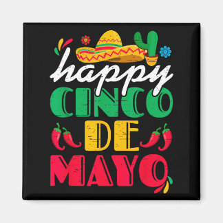 Happy cinco de mayo mexican sombrero margaritaHapp マグネット