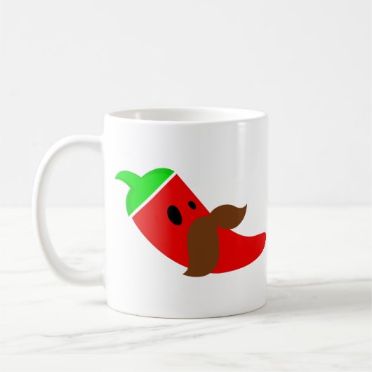 happy cinco de mayo mustache pepper funny コーヒーマグカップ (左)