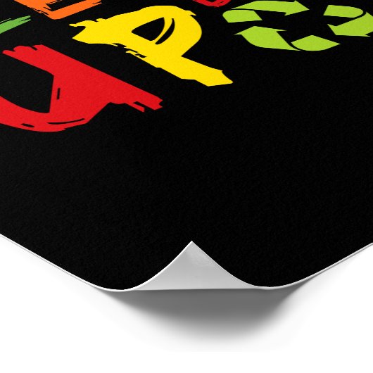 Happy Clean Up Day Cleaning Environmental ポスター (角)