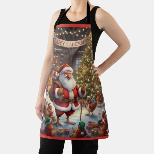 Happy Cluckmas, Christmas Chicken Apron エプロン (インサイチュ)