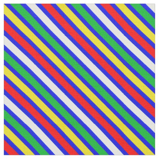 Happy Colorful Stripes ファブリック (クローズアップ)