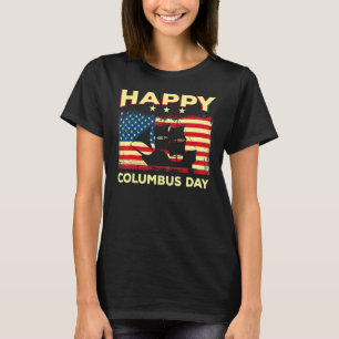 Happy Columbus Day Discoveryエクスプローイタリアンラー Tシャツ