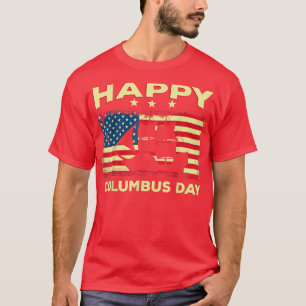 Happy Columbus Day Discoveryプロレイタリアンータ Tシャツ