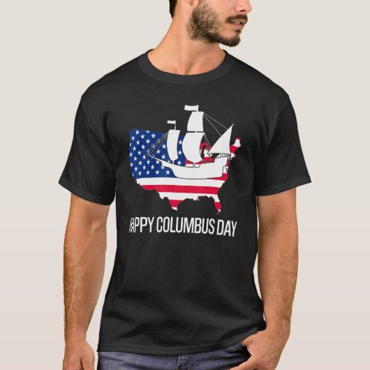 Happy Columbus Day Discovery Explorer Tシャツ (正面)